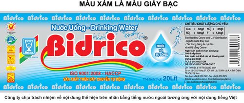 Mẫu nhãn Bidrico mới